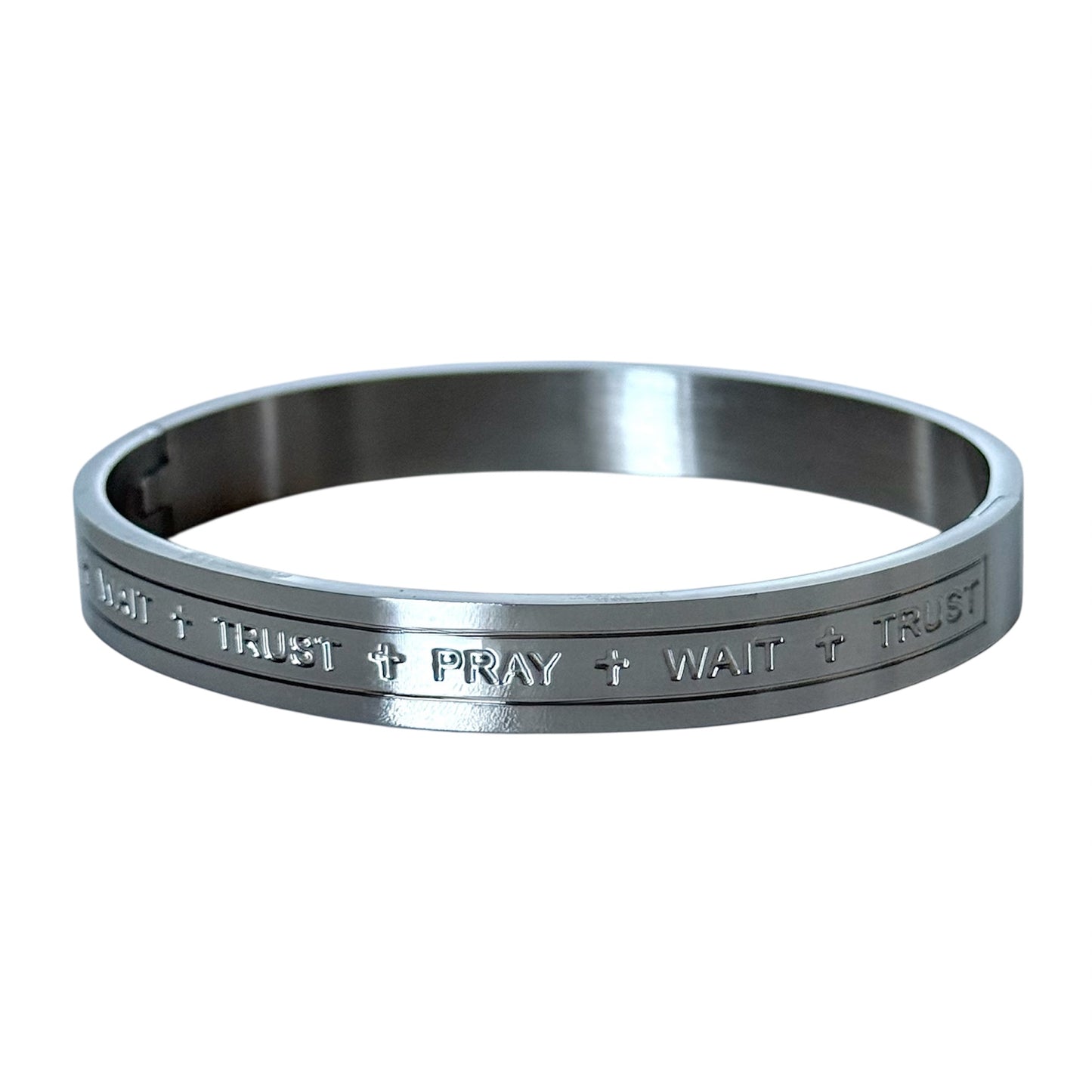 Obedience Silver Bangle