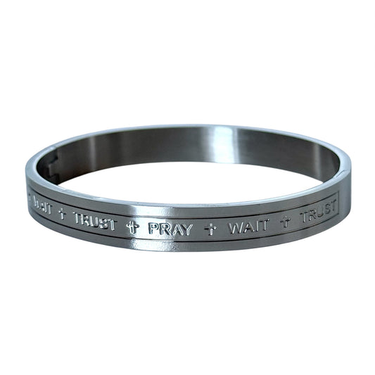 Obedience Silver Bangle